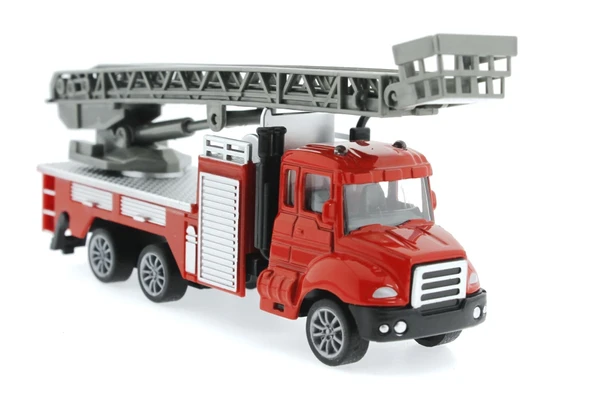 TOYZ DÜKKANIM Çek Bırak Metal Mini Merdivenli İtfaiye Kamyonu Kız Erkek Çocuk Oyuncak Eğitici Oyuncaklar ürün görseli 1