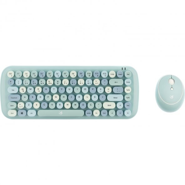 Hunter Series Azure Xt Retro Kablosuz Klavye ve Mouse Setı - 2