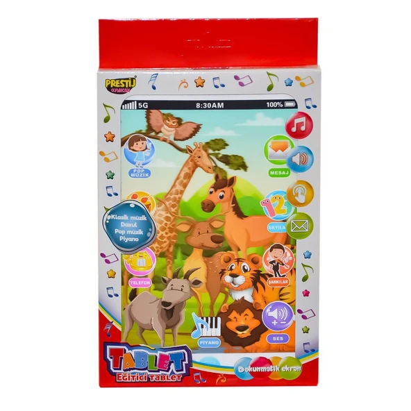 TOYZ DÜKKANIM FAB 1705 Eğlenceli Pilli Dokunmatik Tablet -Prestij Kız Erkek Çocuk Oyuncak Eğitici Oyuncaklar - 1
