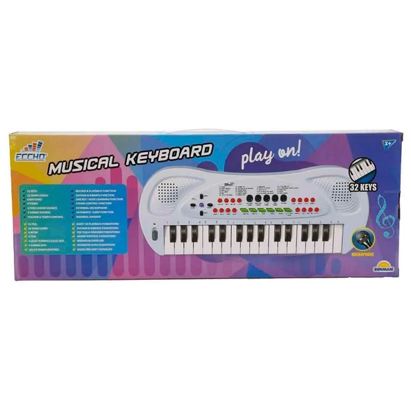 TOYZ DÜKKANIM Sunman Mikrofonlu 32 Tuşlu Org - S00099000 Kız Erkek Çocuk Oyuncak Eğitici Oyuncaklar - 1