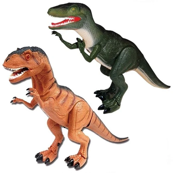 TOYZ DÜKKANIM Sunman Pilli Yürüyen Dinazor Kız Erkek Çocuk Oyuncak Eğitici Oyuncaklar - 1