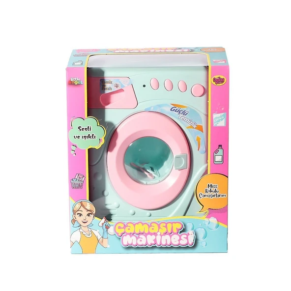 TOYZ DÜKKANIM 02604 Sesli ve Işıklı Çamaşır Makinesi Kız Erkek Çocuk Oyuncak Eğitici Oyuncaklar - 2