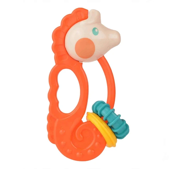 TOYZ DÜKKANIM LC Denizatı Diş Kaşıyıcı ve Çıngırak Kız Erkek Çocuk Oyuncak Eğitici Oyuncaklar - 3