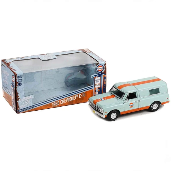 TOYZ DÜKKANIM Greenlight 1:24 1968 Chevy C-10 Pickup Light Blue Kız Erkek Çocuk Oyuncak Eğitici Oyuncaklar - Resim 2