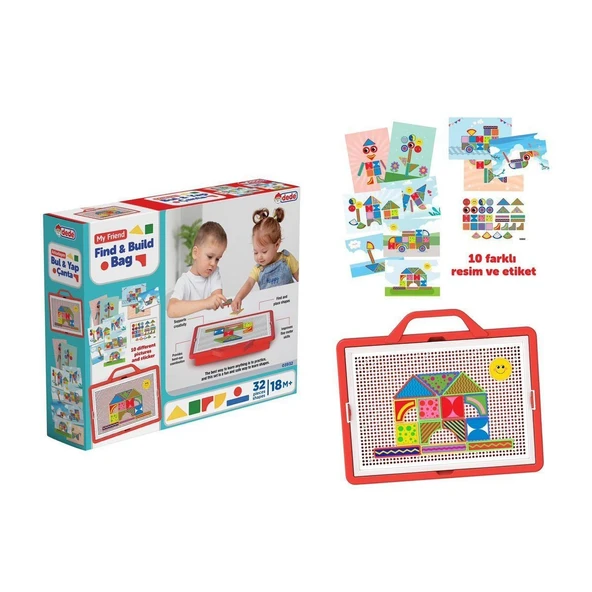 TOYZ DÜKKANIM 03932 Arkadaşım Bul Yap Çanta -Dede Kız Erkek Çocuk Oyuncak Eğitici Oyuncaklar