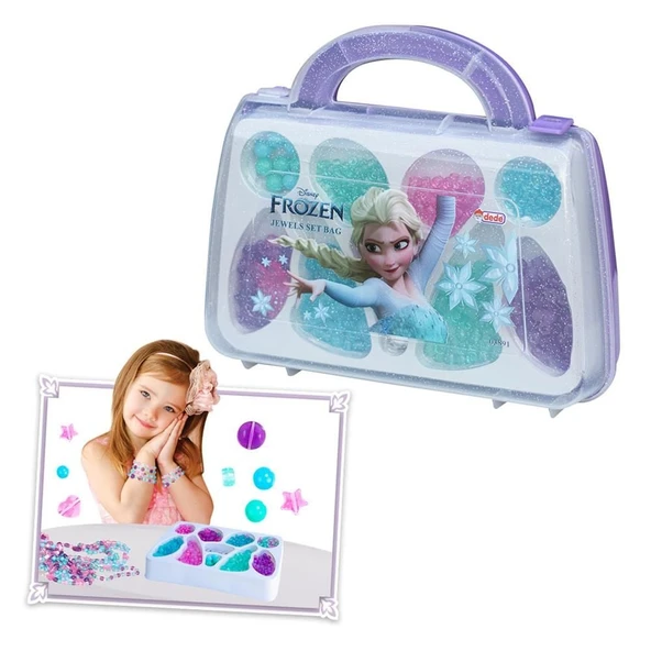 TOYZ DÜKKANIM 03891 Frozen Takı Set Çanta Kız Erkek Çocuk Oyuncak Eğitici Oyuncaklar