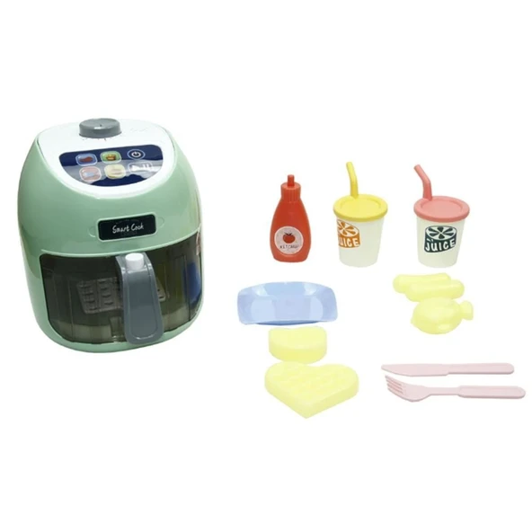 TOYZ DÜKKANIM Dokunmatik Fritöz Set Gıdalar Renk Değiştirir Kız Erkek Çocuk Oyuncak Eğitici Oyuncaklar - Resim 3