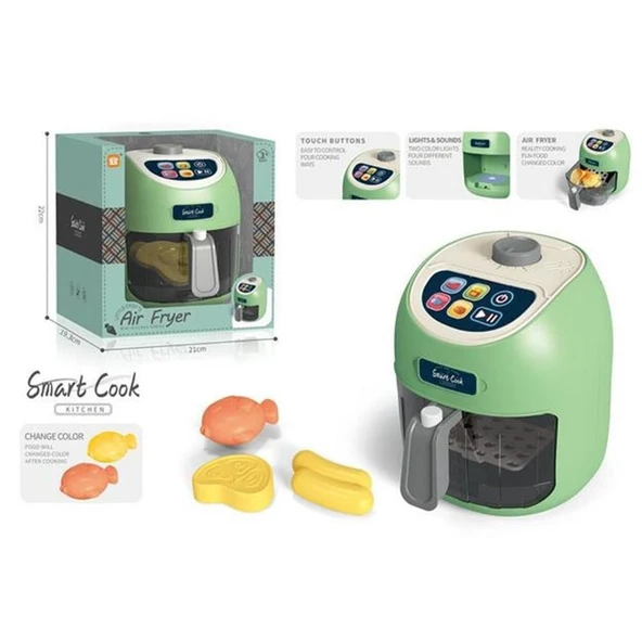 TOYZ DÜKKANIM Dokunmatik Fritöz Set Gıdalar Renk Değiştirir Kız Erkek Çocuk Oyuncak Eğitici Oyuncaklar ürün görseli 1