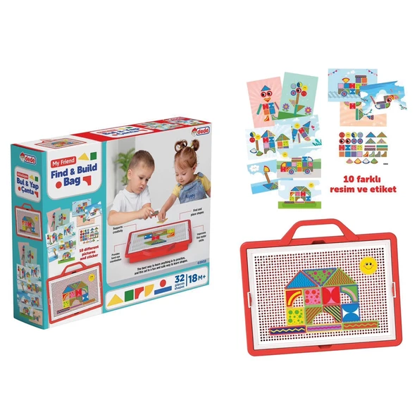 TOYZ DÜKKANIM Arkadaşım Bul ve Yap Çanta Kız Erkek Çocuk Oyuncak Eğitici Oyuncaklar