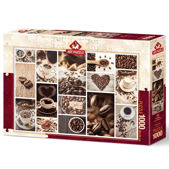 TOYZ DÜKKANIM 5233 Kahve Çekirdekleri 1000 Parça - Art Puzzle Kız Erkek Çocuk Oyuncak Eğitici Oyuncaklar ürün görseli 1