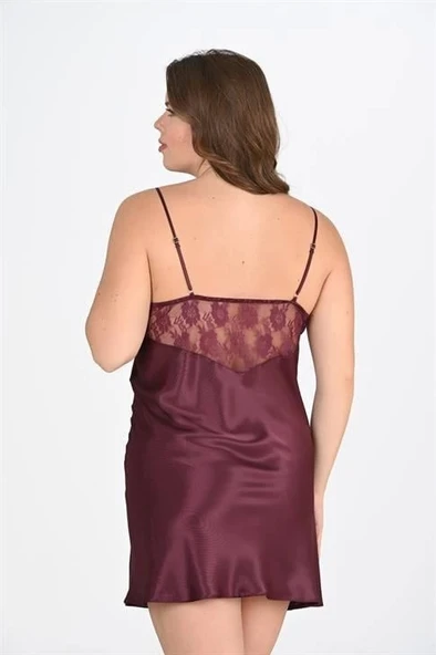 Amora Secret Büyük Beden Mürdüm Gecelik 2108 ürün görseli