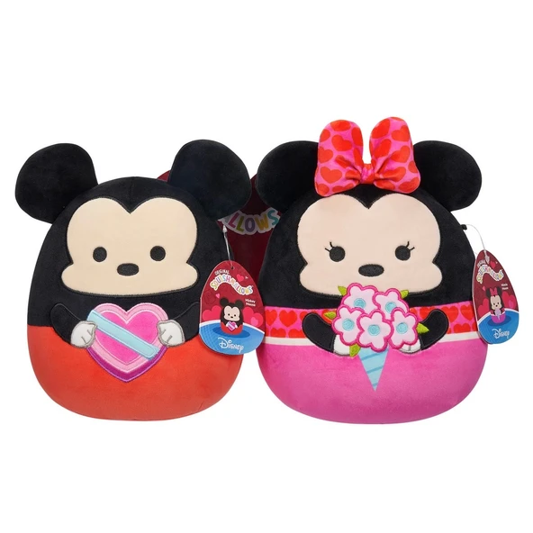 TOYZ DÜKKANIM Squishmallows Disney Mickey ve Minnie 2'li 20cm Kız Erkek Çocuk Oyuncak Eğitici Oyuncaklar - 1