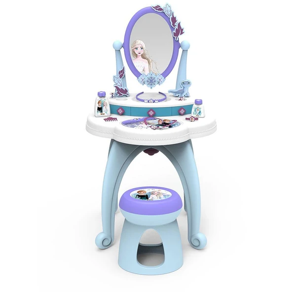 TOYZ DÜKKANIM 7600320244 Frozen 2IN1 Güzellik Masası -Smoby Kız Erkek Çocuk Oyuncak Eğitici Oyuncaklar - Resim 2