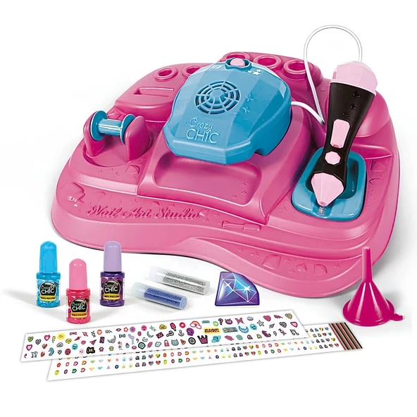 TOYZ DÜKKANIM Crazy Chic Oje Kurutucu Tırnak Süsleme ve Tasarım Stüdyosu Kız Erkek Çocuk Oyuncak Eğitici Oyuncakla ürün görseli