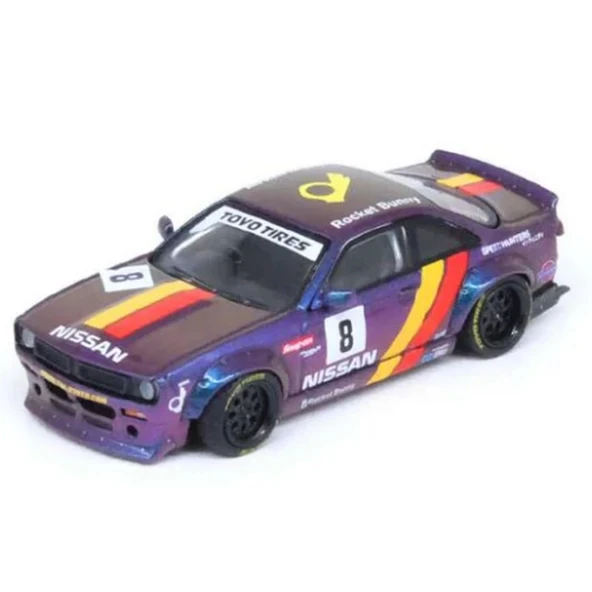 TOYZ DÜKKANIM Inno 1/64 Nissan Silvia S14 Boss ROCKET BUNNY Purple Kız Erkek Çocuk Oyuncak Eğitici Oyuncaklar ürün görseli 1