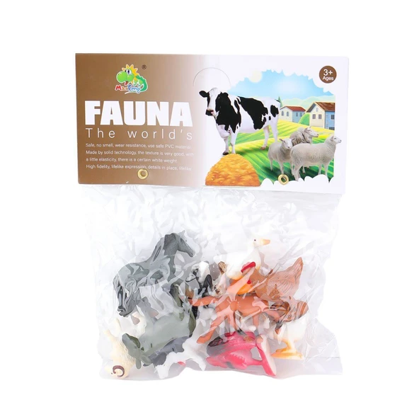 TOYZ DÜKKANIM NC3-012 PVC Küçük Çiftlik Hayvanları Kız Erkek Çocuk Oyuncak Eğitici Oyuncaklar - Resim 2