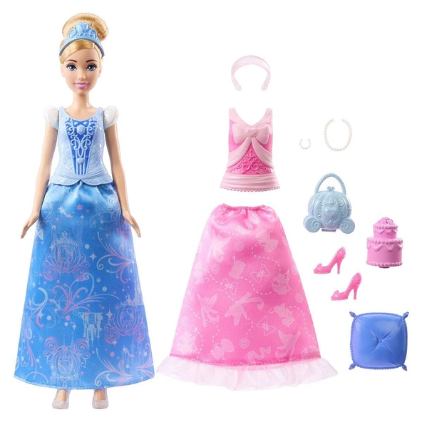 TOYZ DÜKKANIM JCR95 Disney Prenses Cinderella ile Moda Eğlencesi Kız Erkek Çocuk Oyuncak Eğitici Oyuncaklar - Resim 2