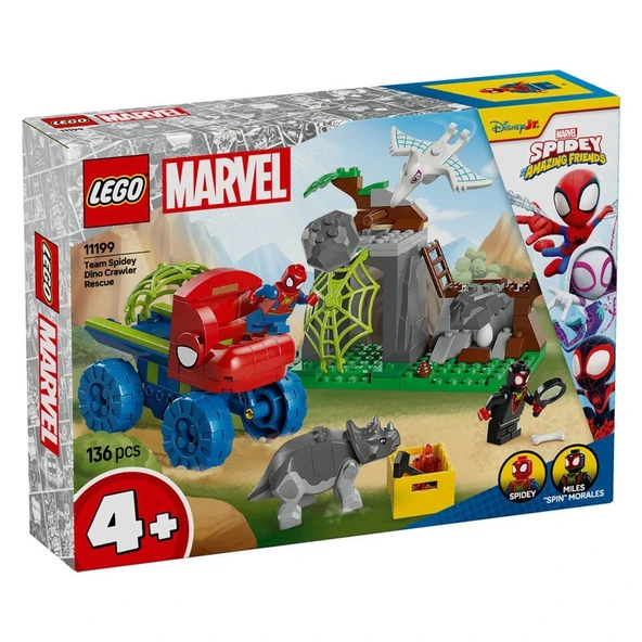 TOYZ DÜKKANIM 11199 Lego Marvel Spidey-Spidey Ekibi Dinozor Kamyonlu Kurtarma 136 parça +4 yaş Kız Erkek Çocuk Oyu ürün görseli 1