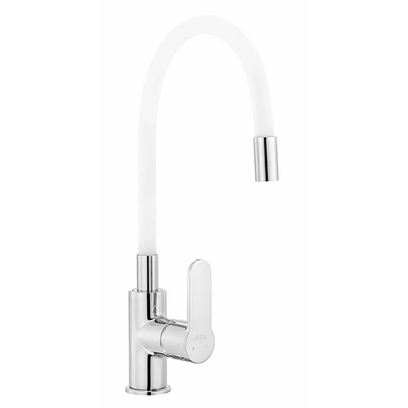 Eca Nita Esnek Çıkış Üçlü Eviye Batarya Beyaz-Krom ürün görseli