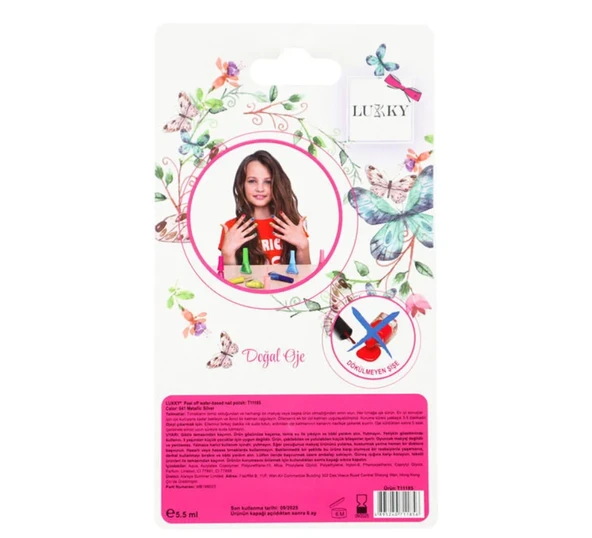 TOYZ DÜKKANIM Lukky Soyulabilir Oje - Simli Metalik Gri Kız Erkek Çocuk Oyuncak Eğitici Oyuncaklar - Resim 3