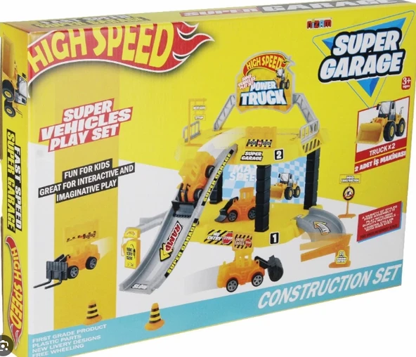 TOYZ DÜKKANIM OTOPARK SETİ İŞ MAKİNALI Kız Erkek Çocuk Oyuncak Eğitici Oyuncaklar - 1