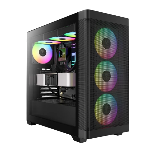 GAMDIAS ATHENA M3, FSP 1600W, Tempered Glass, Type-C, Mesh Ön Panel, ARGB, ATX, Professional GAMING KASA
