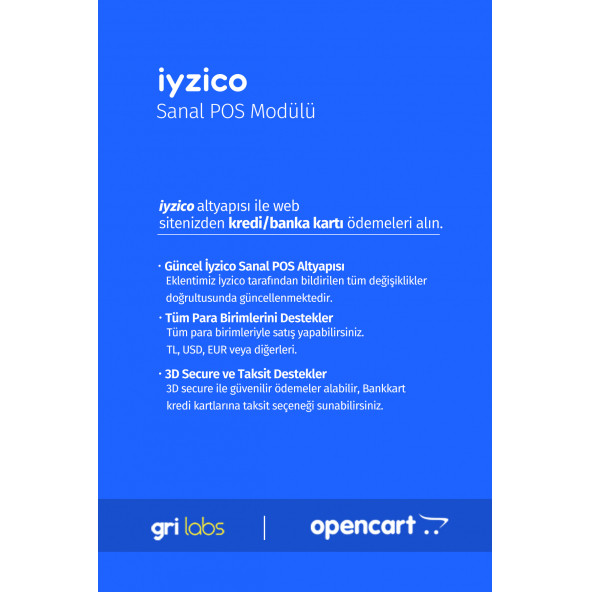 OpenCart - İyzico Sanal POS Modülü - 2