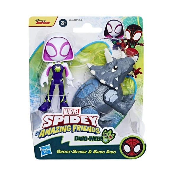 TOYZ DÜKKANIM F9478 Spidey ve İnanılmaz Arkadaşları - Dino Webs Figür Kız Erkek Çocuk Oyuncak Eğitici Oyuncaklar - Resim 3