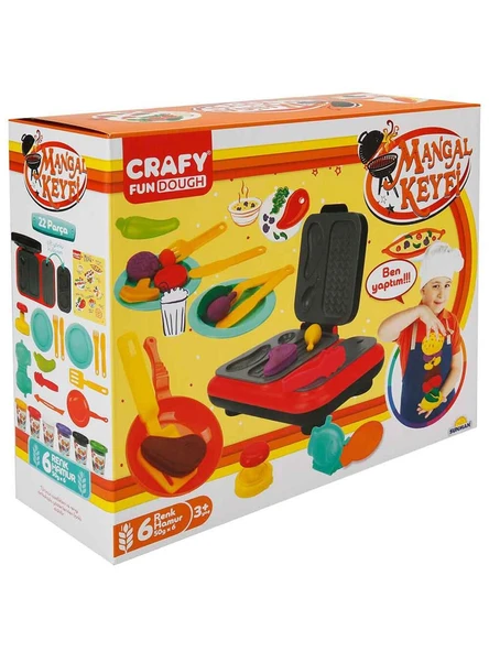 TOYZ DÜKKANIM OYUN HAMUR SETİ MANGAL KEYFİ 6X50GR Kız Erkek Çocuk Oyuncak Eğitici Oyuncaklar