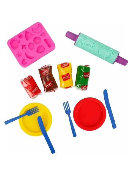 TOYZ DÜKKANIM HAMUR SETİ KÇK SÜPER BURGER FAST FOOD 4X50 Kız Erkek Çocuk Oyuncak Eğitici Oyuncaklar