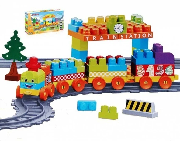 TOYZ DÜKKANIM Dolu 89 Parça Tren ve Yol Set Kız Erkek Çocuk Oyuncak Eğitici Oyuncaklar - 1