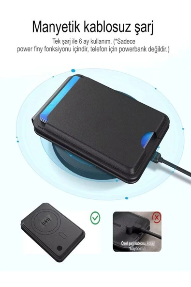 DEANB Apple Find My Uyumlu Gerçek Deri Magsafe Cüzdan – Mfi Lisanslı Akıllı Takip Özellikli Kartlık Unisex - 4