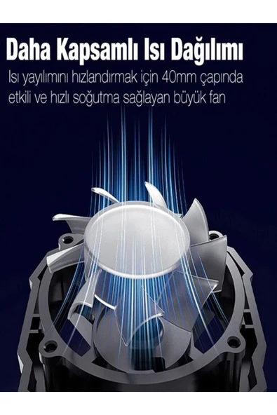 DEANB 400mah Taşınabilir Led Işıklı Şarjlı Sessiz Cep Telefonu Soğutma Fanı Kablosuz Radyatör Soğutucu - Resim 2