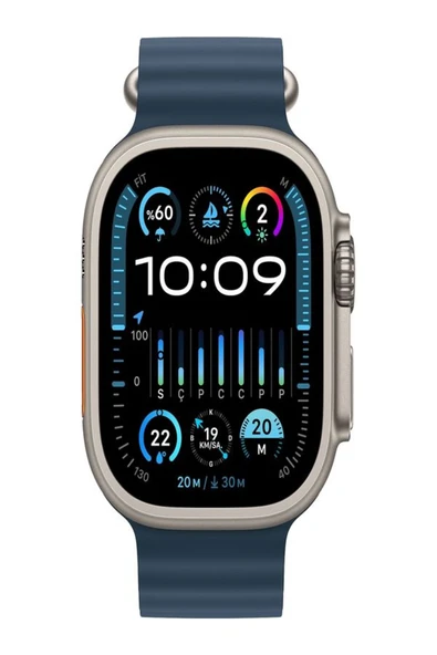 DEANB FSW27 IP68 Su Geçirmez iPhone Android Uyum GPS Süper Amoled NFC 2.04/49mm Titanyum Kasa Akıllı Saat - 2