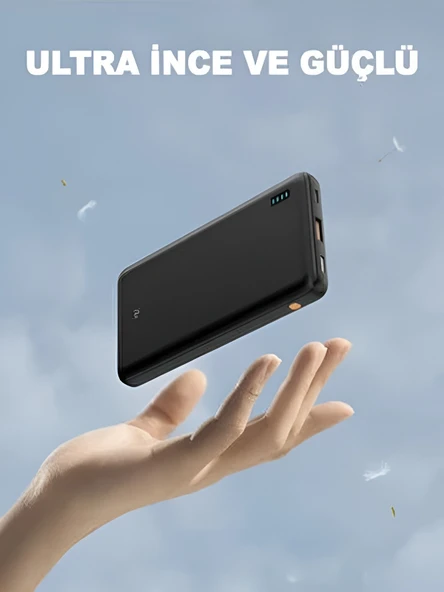 ÇELİKWORK FP10 PD 20W Hızlı Şarj 10.000mAh Type-C ve Mikro USB Girişli Taşınabilir Powerbank - Resim 4