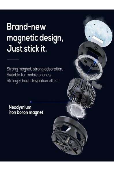 DEANB RGB ışık manyetik Radyatör telefon taşınabilir CX01 Yayın Pupg Oyun Game Alüminyum Soğutucu - Resim 5