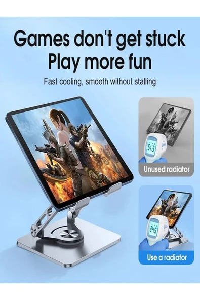 DEANB Mekanizmalı 12.9 Inç Ayarlanabilir Metal Ipad, Tablet Ve Telefon Tutucu - Dayanıklı Ve Güçlü Stand - 7