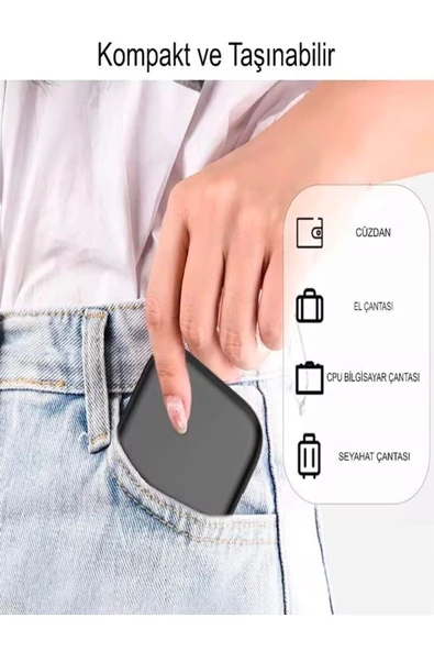 çelikwork inspiring technology Aynalı, Standlı 8-in-1 Çok Işlevli Seyahat Seti - Type-c, Usb, Micro, Lightning Port Çevirici - Resim 2