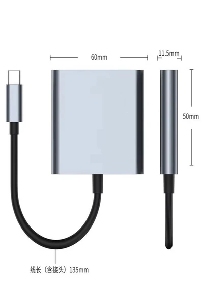 çelikwork inspiring technology FH007 3in 1 USB-C Hub USB 3.0, PD 100W Type-C, 4K/30Hz Ultra HDM & USB Çevirici Çoklayıcı Ofis - Resim 7
