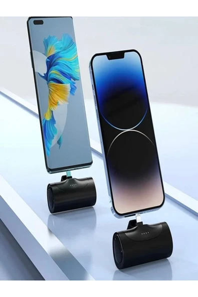 ÇELİKWORK Pw0-102 3000mah Iphone Lighting Uyumlu Powerbank Mini Elektronik Siyah Taşınabilir Güç Bankası - 5
