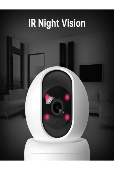 DEANB 2.4G Wİ-Fİ 2MB 1080P Full HD 360° Hareket Algılama Gece Görüş İNTERKOM Bebek Güvenlik Kamera - 7