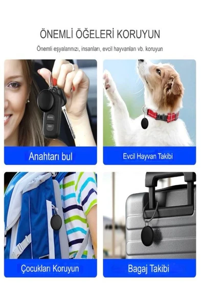DEANB Find My Mfi Sertifika Kablosuz Akıllı Takip Cihazı Iphone Uyumlu Anahtarlık Özellikli Airtag - 6