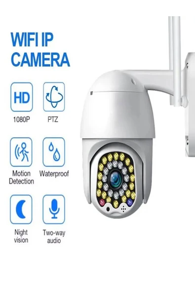 DEANB 2.5 İnç Wi-Fi IP66 Su Geçirmez Alarmlı HD Hareket Sensör Çift Işıklı Gece Görüşlü İNTERKOM Kamera - 2