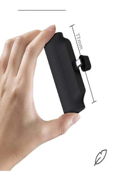 ÇELİKWORK Pwq93 5000mah Elektronik Siyah Taşınabilir Type-c Batarya Powerbank Telefon Mini Şarj Aleti - 4