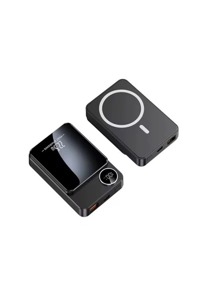 çelikwork inspiring technology 10000mah Magsafe Kablosuz 15w, Usb 22.5w, Type-c Pd Hızlı Şarj Özellikli Taşınabilir Powerbank - 1