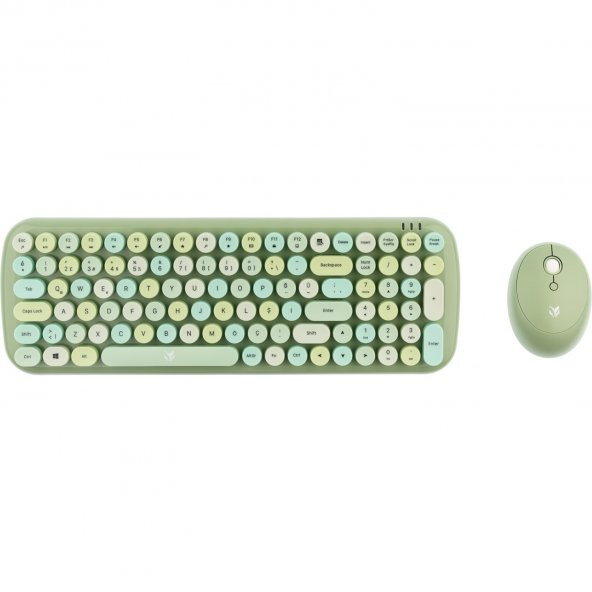 Hunter Series Mınt Xt Retro Kablosuz Klavye ve Mouse Seti - 2