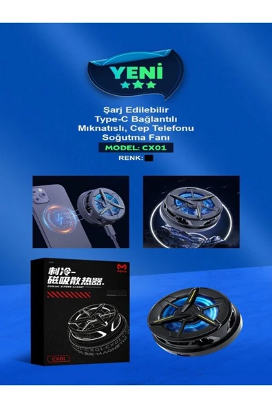 DEANB RGB ışık manyetik Radyatör telefon taşınabilir CX01 Yayın Pupg Oyun Game Alüminyum Soğutucu - Resim 8