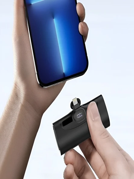 ÇELİKWORK Fp8 5000mah Lightning Iphone Uyumlu 20w Ultra Hızlı Şarj Taşınabilir Batarya Lcd Powerbank - Resim 5