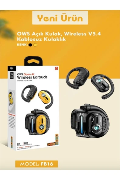 DEANB FB016 OWS Open Hair BT5.4 Wireless Kablosuz Airbuds - IPX4 Su Geçirmez Açık Kulaklık Teknolojisi - Resim 6