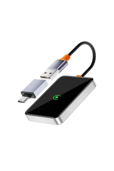 DEANB 2in1 USB TYPE-C Giriş'li Wireless Kablosuz Apple Android CarPlay Bluetooth Araç Kiti Adaptör ürün görseli 1